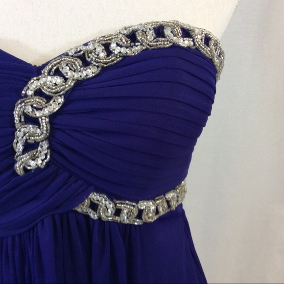 Strapless Dress Short Chiffon Dress - Picture 5 of 7